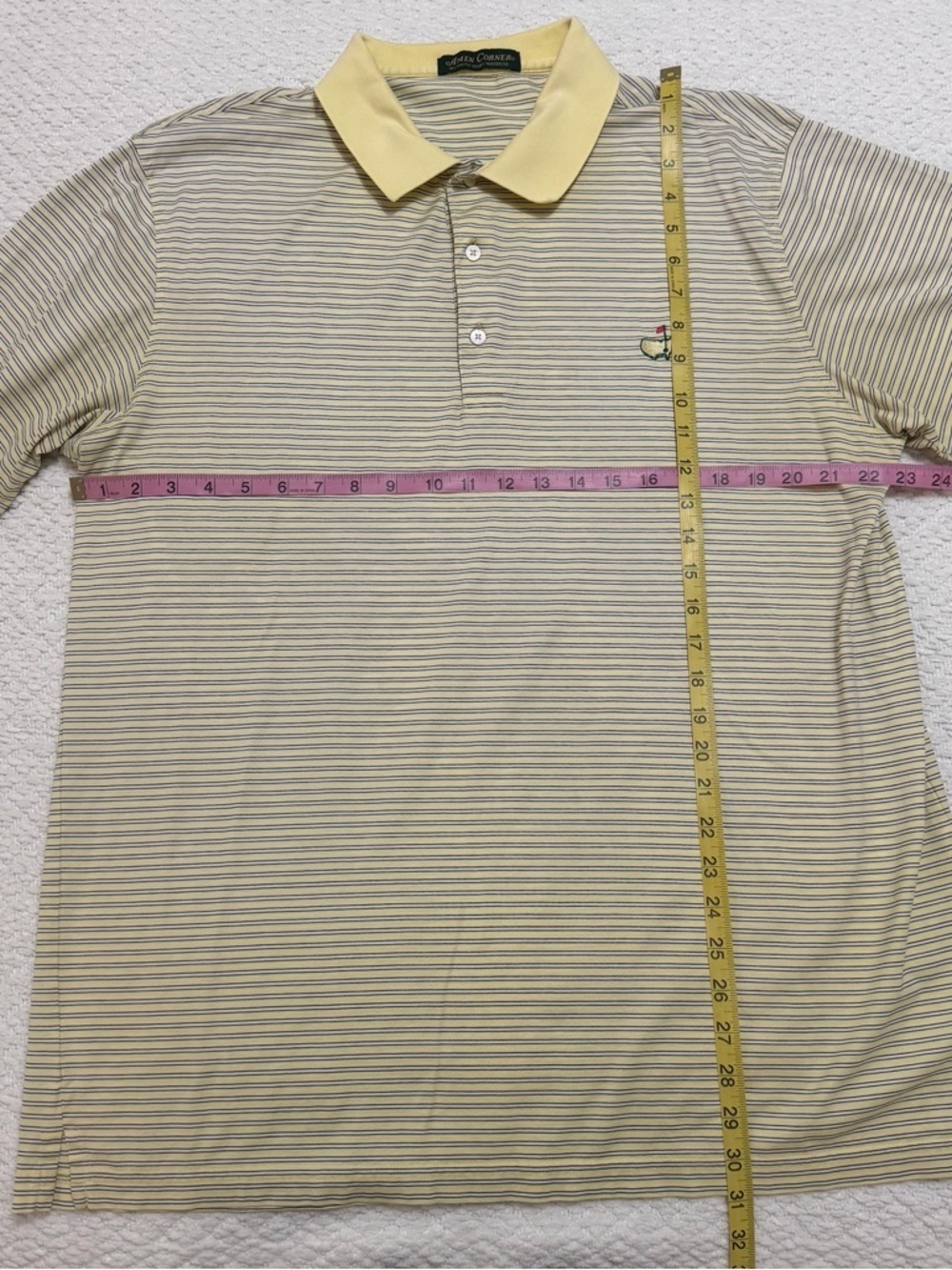 Amen Corner Masters Striped Short Sleeve Polo Shirt Men’s - Picture 5 of 7